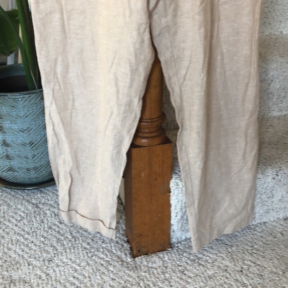 A New Day Sand Beige Linen Beach Pants - Picture 3 of 6